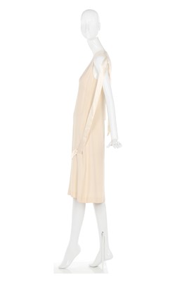 Lot 15 - Alexander McQueen ribbon-trimmed ivory crêpe dress, 'Eshu', Autumn-Winter 2000-01