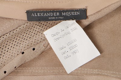 Lot 29 - Alexander McQueen tan leather dress, pre-Spring collection 2004