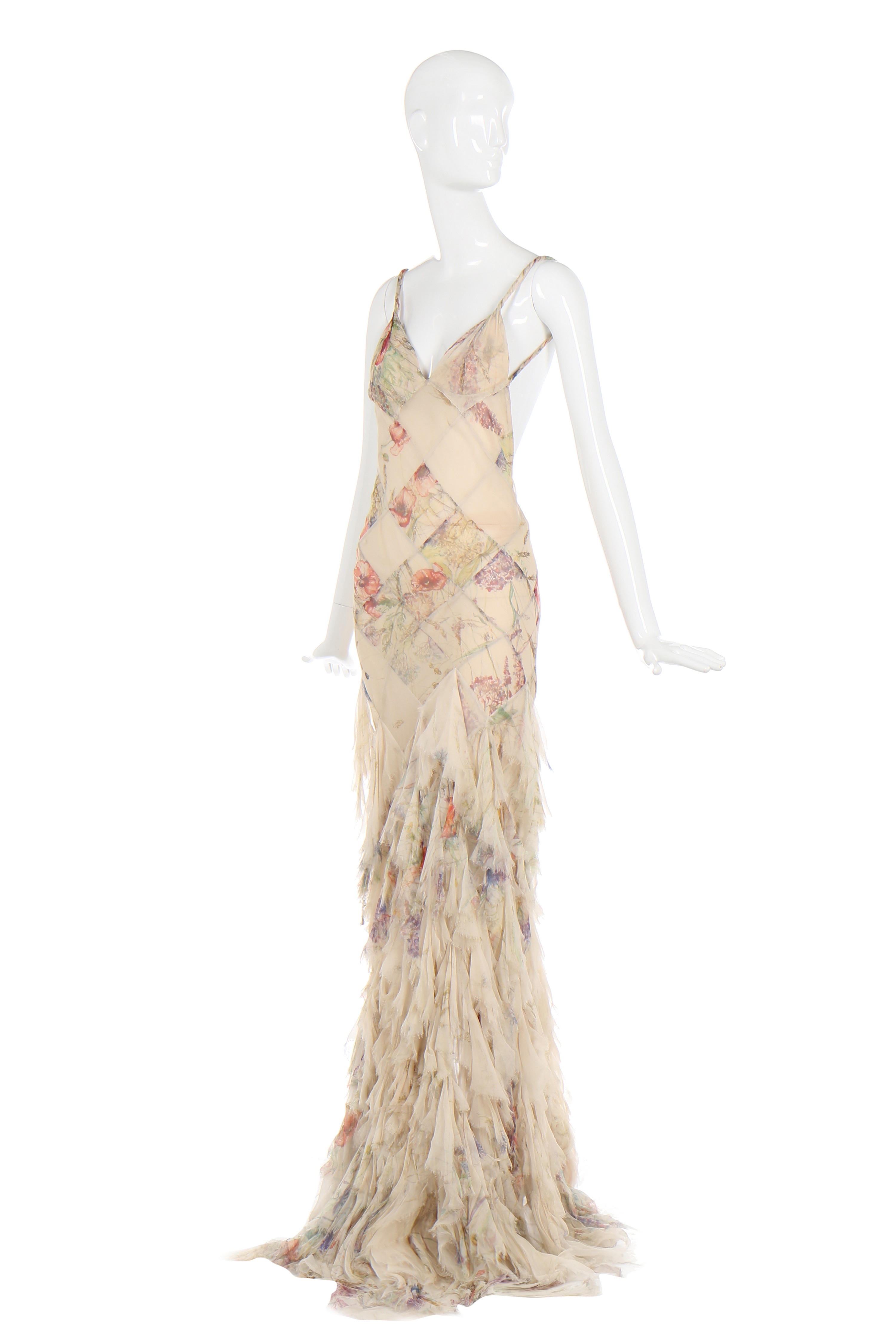 Lot 31 - Alexander McQueen bias-cut floral chiffon