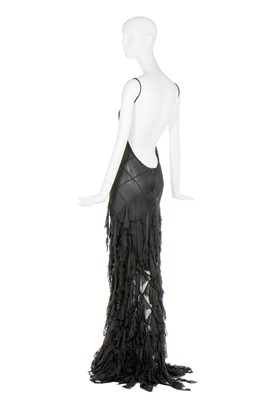 Lot 34 - Alexander McQueen bias-cut black chiffon evening gown, 'Deliverance', Spring-Summer 2004