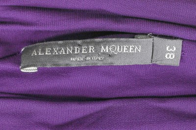Lot 36 - Alexander McQueen purple draped jersey dress, 'Pantheon as Lecum', Autumn-Winter 2005-06