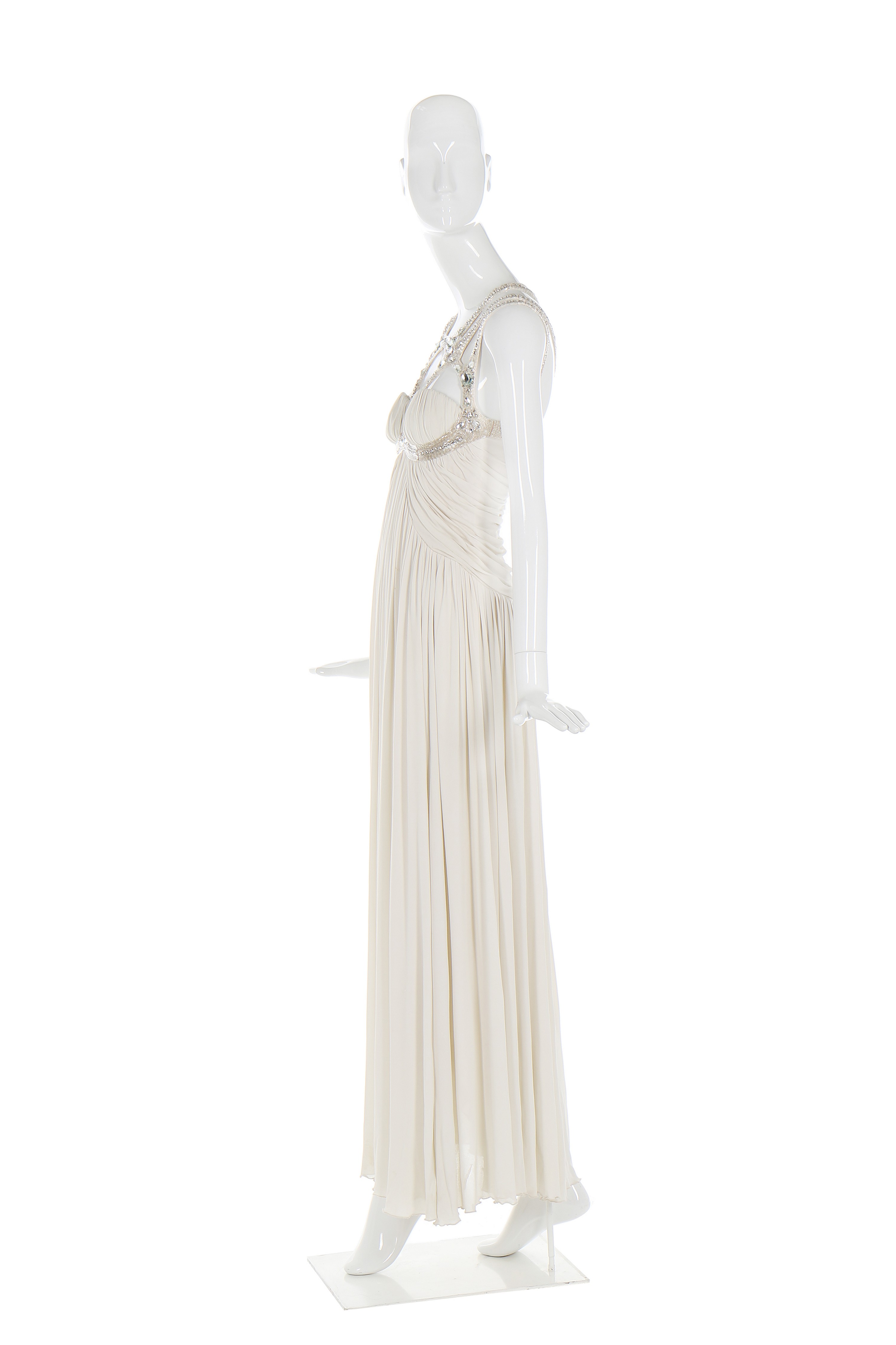 Lot 40 - Alexander McQueen ivory jersey evening gown,