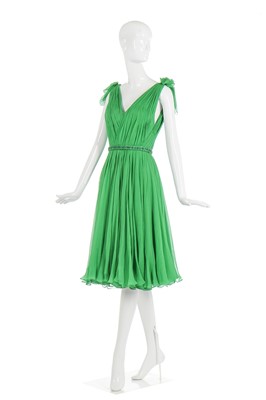 Lot 41 - Alexander McQueen, emerald chiffon cocktail dress, 'The Man Who Knew Too Much', A/W 2005-06