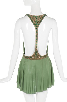 Lot 42 - Alexander McQueen draped green jersey cocktail dress, 'Neptune', Spring-Summer 2006