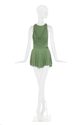Lot 42 - Alexander McQueen draped green jersey cocktail dress, 'Neptune', Spring-Summer 2006