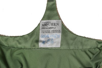 Lot 42 - Alexander McQueen draped green jersey cocktail dress, 'Neptune', Spring-Summer 2006