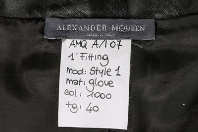 Lot 46 - Alexander McQueen leather jacket, 'In Memory of Elizabeth Howe, Salem, 1692', A/W 2007-08