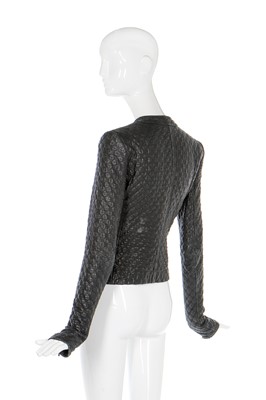 Lot 49 - Alexander McQueen quilted black leather jacket, probably Autumn-Winter 2007-08