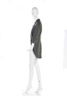 Lot 67 - Alexander McQueen black leather tailcoat, 'The Girl Who Lived in the Tree', Autumn-Winter 2008-09