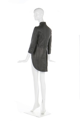 Lot 67 - Alexander McQueen black leather tailcoat, 'The Girl Who Lived in the Tree', Autumn-Winter 2008-09