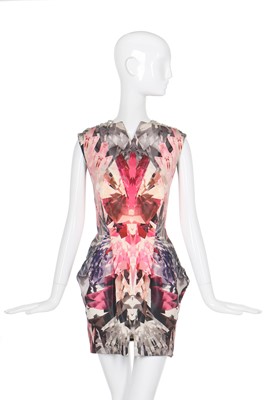 Lot 69 - Alexander McQueen printed pink 'Crystal' dress, 'Natural Dis-tinction, Un-Natural Selection', S/S 2009