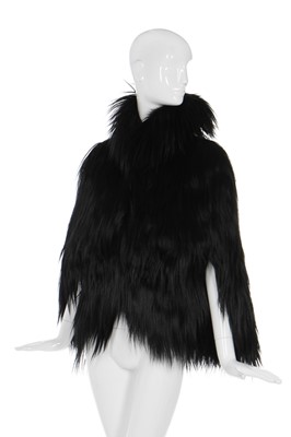 Lot 75 - Alexander McQueen black fur cape, 'The Horn of Plenty', Autumn-Winter 2009-10