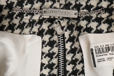 Lot 76 - Alexander McQueen hound's tooth checked jacket, 'The Horn of Plenty', Autumn-Winter 2009