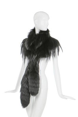 Lot 77 - Alexander McQueen black fur capelet, probably 'Horn of Plenty', Autumn-Winter 2009-10