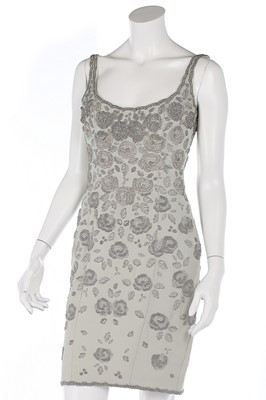 Lot 193 - A Catherine Walker couture beaded blue-grey...