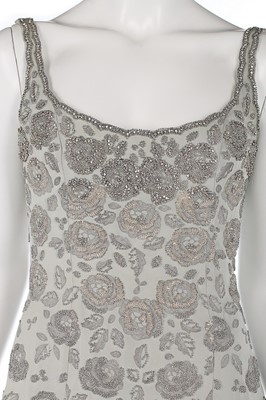 Lot 193 - A Catherine Walker couture beaded blue-grey...