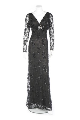 Lot 284 - An Yves Saint Laurent couture black lace...