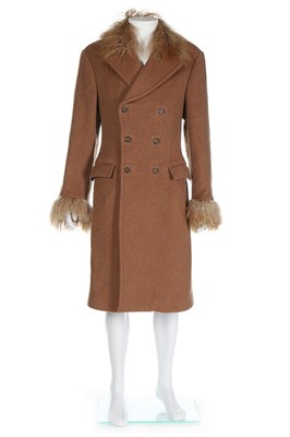 Lot 313 - Alexander McQueen's own camel wool coat,...