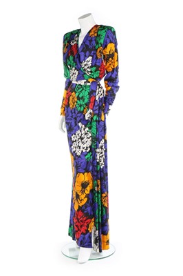 Lot 299 - An Yves Saint Laurent couture printed slubbed...