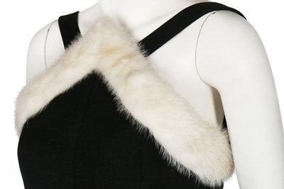 Lot 130 - A fine Balenciaga couture mink-trimmed cocktail ensemble, Autumn-Winter 1967