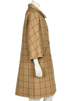 Lot 124 - A fine Balenciaga couture checked wool coat, Spring-Summer 1966