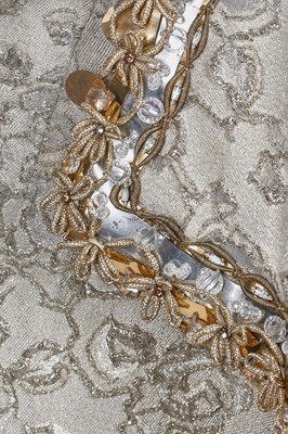 Lot 121 - A fine Balenciaga couture gold cloqué sheath, 1965