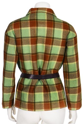 Lot 115 - An early Balenciaga couture tartan jacket, 1948-49