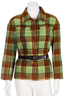 Lot 115 - An early Balenciaga couture tartan jacket, 1948-49