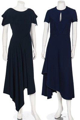 Lot 207 - Four Roland Mouret navy-blue dresses, modern