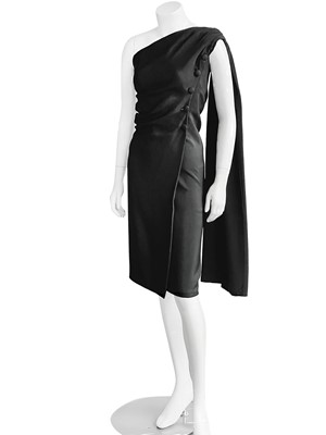 Lot 133 - A Balenciaga couture black silk crêpe cocktail dress, Spring 1967