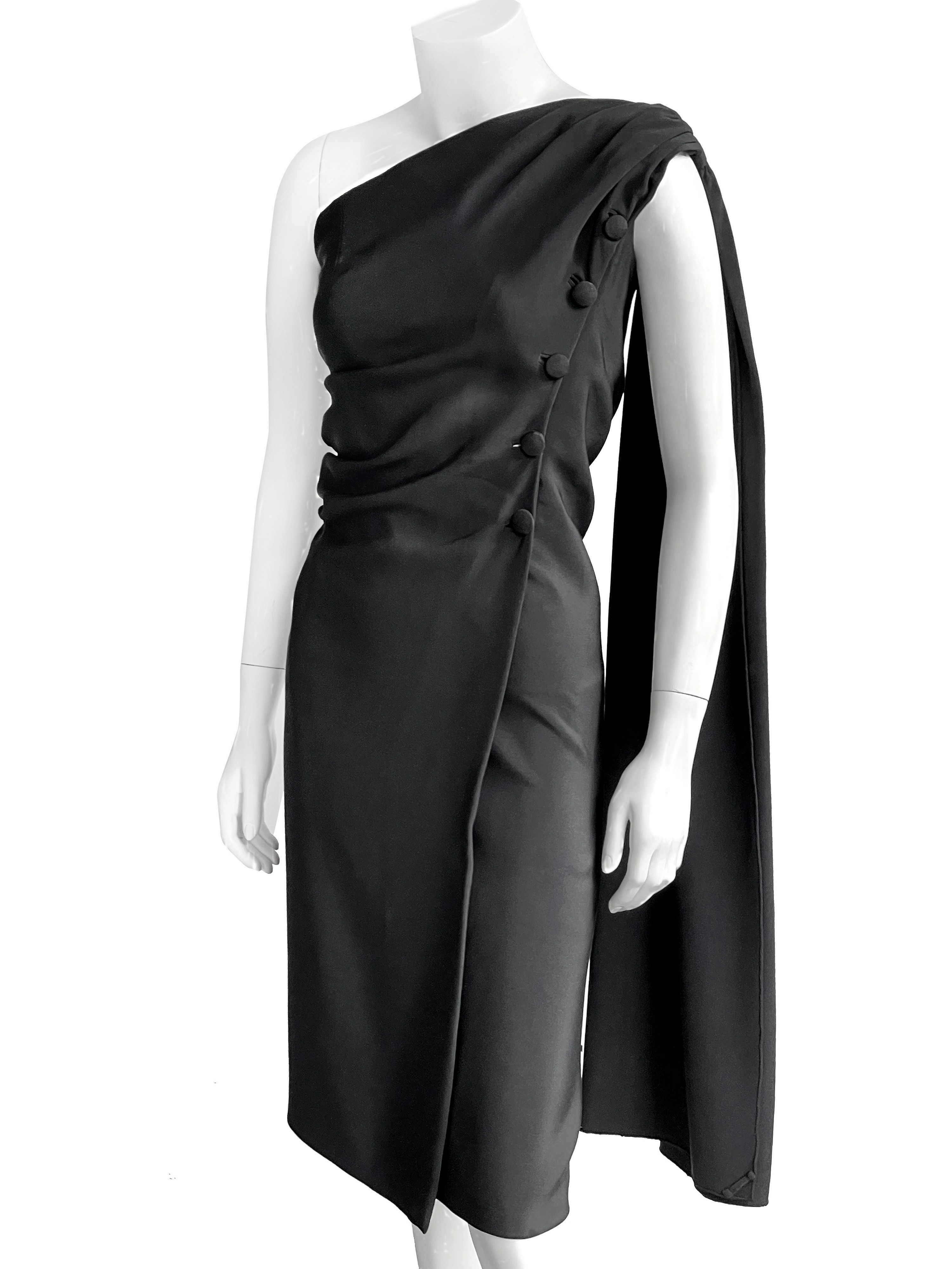 【送料&関税込】Balenciaga Draped Silk Dress BALENCIAGA Draped wrap-effect silk crepe de chine mini dress