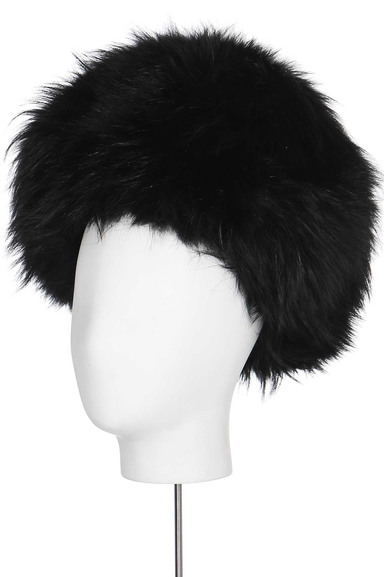lastbil Blikkenslager Registrering Lot 125 - A Balenciaga black fox fur hat, 1966-67,