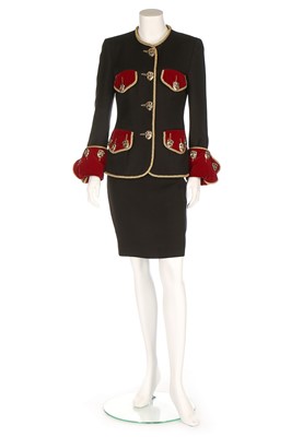 Lot 319 - A Moschino 'Comedy/Tragedy Mask' suit, 1990,...