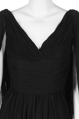 Lot 109 - A Halston pleated black jersey cocktail dress, 1970s