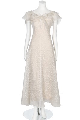 Lot 79 - A fine Chanel couture embroidered organdie evening dress, Model '235', Spring-Summer 1933