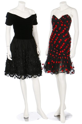 Lot 166 - Two Bill Blass cocktail dresses, late 1970s-early 1980s