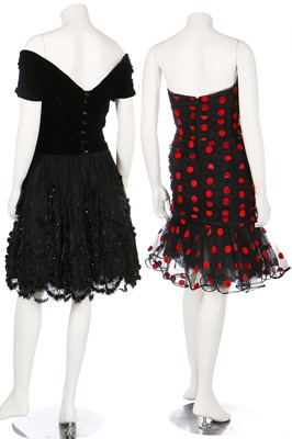 Lot 158 - Two Bill Blass cocktail dresses, late 1970s-early 1980s