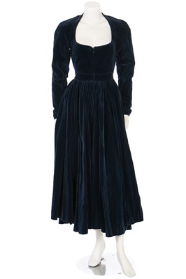 Lot 195 - An Azzedine Alaïa blue velvet dress, probably 1990s