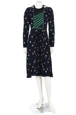 Lot 111 - An Ossie Clark/Celia Birtwell printed morocain dress, circa 1969