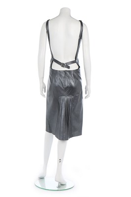 Lot 320 - An Alexander McQueen gun-metal leather dress, '...