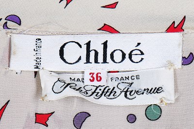 Lot 115 - Two Karl Lagerfeld for Chloé silk day ensembles, 1970s