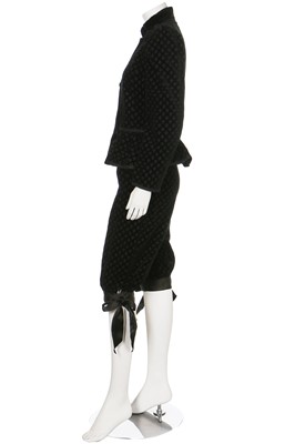 Lot 171 - An Yves Saint Laurent embroidered velvet knickerbockers suit, Autumn-Winter 1982-83
