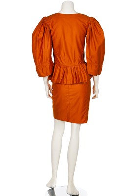Lot 120 - An Yves Saint Laurent ecru calico smock-dress, 1970s
