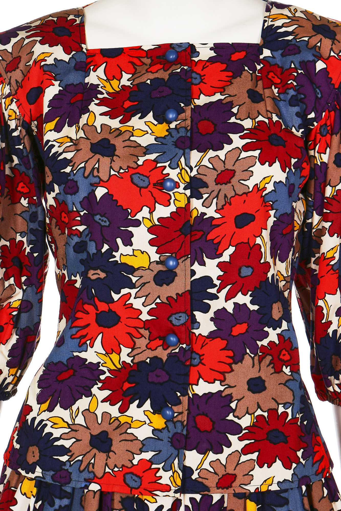 Lot 121 - An Yves Saint Laurent floral printed cotton