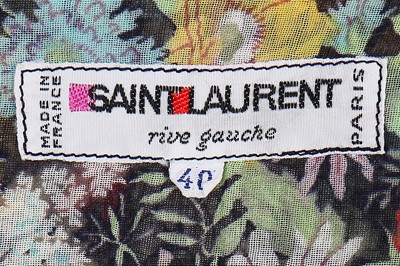 Lot 123 - An Yves Saint Laurent floral printed muslin two-piece ensemble, 1970s