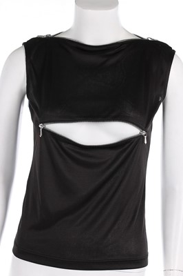 Lot 336 - An Alexander McQueen black jersey top, 'La...