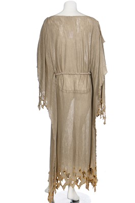 Lot 137 - An early Thierry Mugler medieval-style cutwork jersey gown, circa 1979
