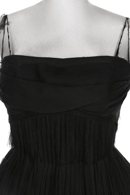 Lot 83 - A Jean Dessès couture black chiffon cocktail dress,1956