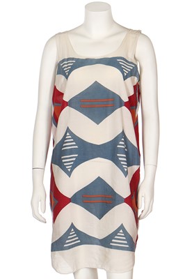 Lot 162 - A Westwood/McLaren Navajo print cotton tunic and shorts, 'Savage' collection, S/S 1982