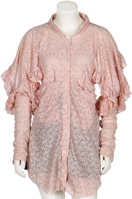Lot 204 - A Rachel Auburn/Leigh Bowery pink lace top, early 1980s